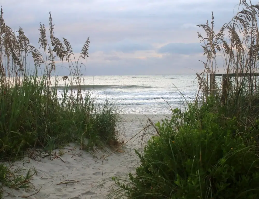 Early,Morning,At,The,Atlantic,Beach.,Scenic,Marine,Landscape,With